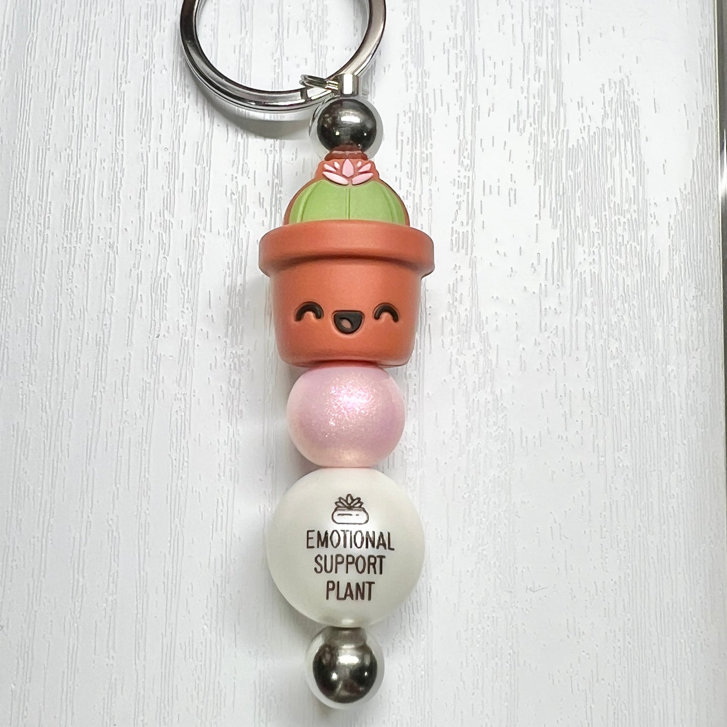 Emotional Support Stabitha Silver Keychain Bar